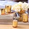 12pcs Gold Mercury Glass Votive Candle Holders – Large Speckled Tealight Set for Weddings, Parties, Centerpieces & Home Décor
